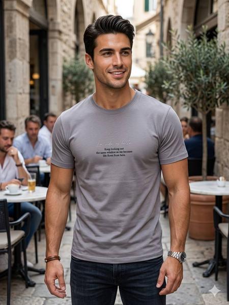 Футболка Moranny (S-2XL) MR1005 grey (лето)