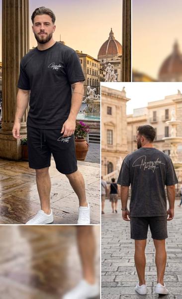 Костюм Moranny (S-2XL) MR1073 black (лето)