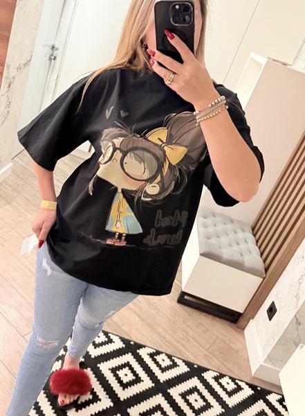 Футболка Lora (one size) LR1281 black (лето)