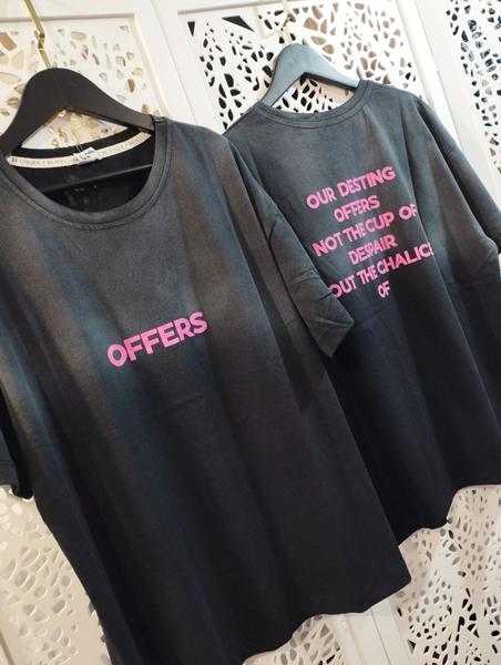 Футболка Lora (one size) LR1290 black (лето)