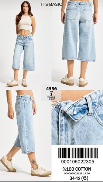 Бриджи Jeans Style (34-42) 4556-4S6-3 l.blue (лето)