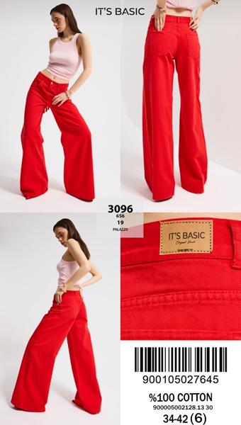 Джинсы Jeans Style (34-42) 3096-6S6-19 red (деми)
