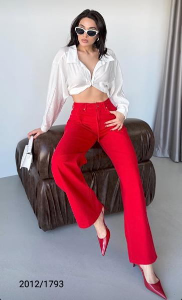 Джинсы Jeans Style (34-42) 2012-1793 red (деми)