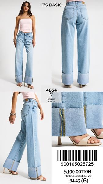 Джинсы Jeans Style (34-42) 4654-4S6-3 l.blue (деми)