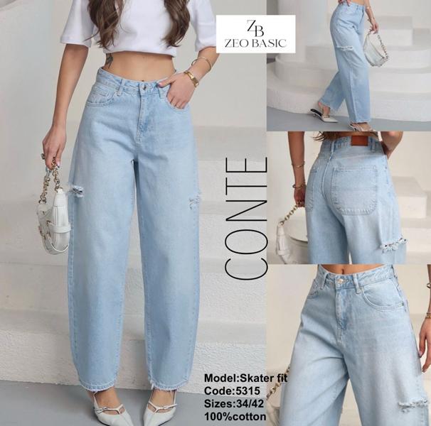 Джинсы Jeans Style (34-42) 5315 l.blue (деми)