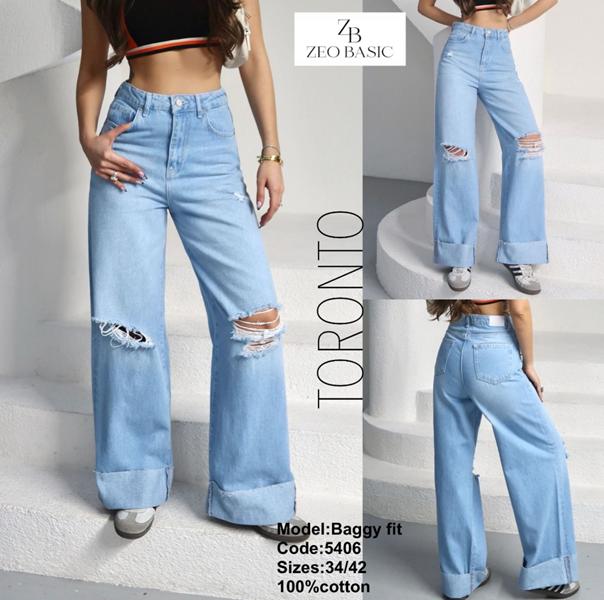 Джинсы Jeans Style (34-42) 5406 l.blue (деми)