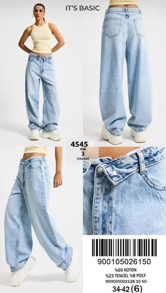 Джинсы Jeans Style (34-42) 4545-4S6-3 l.blue (деми)