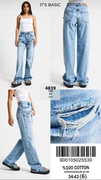 Джинсы Jeans Style (34-42) 4839-12S6-27 l.blue (деми)