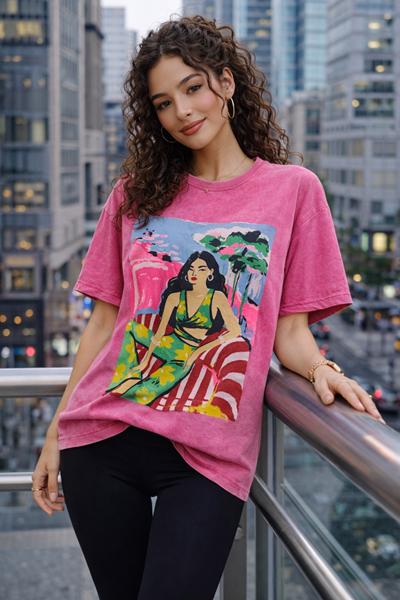Футболка Major (S-L) 7303 pink (лето)