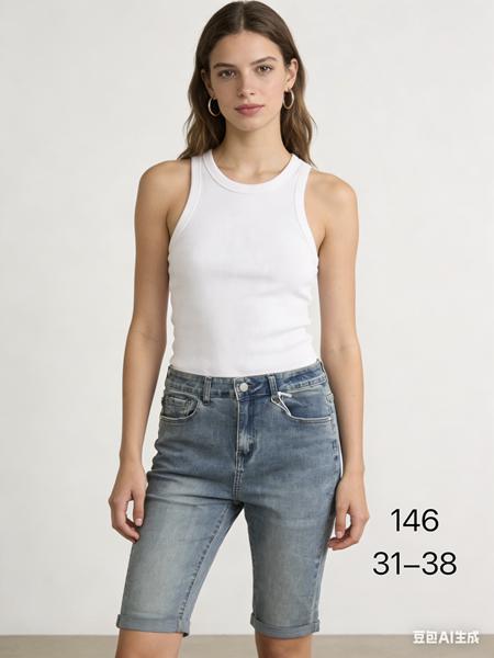 Шорты NewJeans (31-38) 146 l.blue (лето)