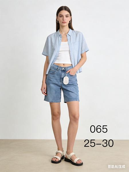 Шорты NewJeans (25-30) 065 l.blue (лето)
