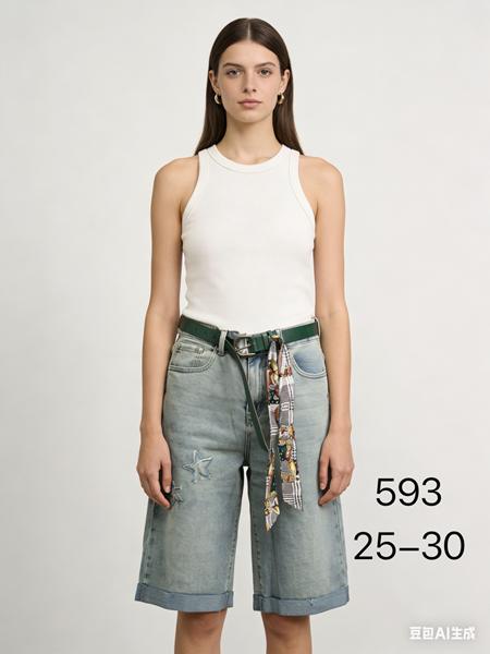 Шорты NewJeans (25-30) 593 l.blue (лето)