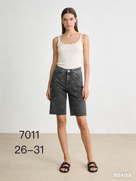 Шорты NewJeans (26-31) 7011 d.grey (лето)