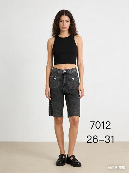 Шорты NewJeans (26-31) 7012 black (лето)