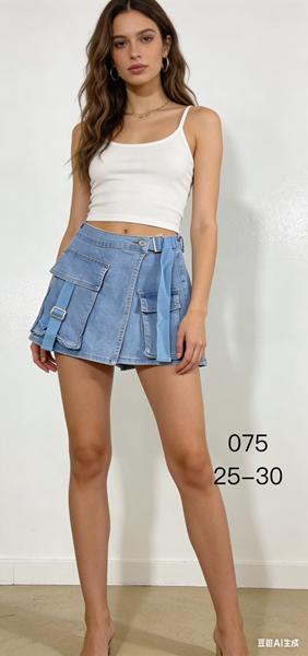 Юбка-шорты NewJeans (25-30) 075 l.blue (лето)