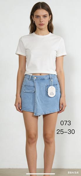 Юбка-шорты NewJeans (25-30) 073 l.blue (лето)