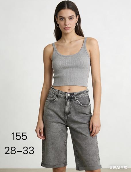 Шорты NewJeans (28-33) 155 grey (лето)