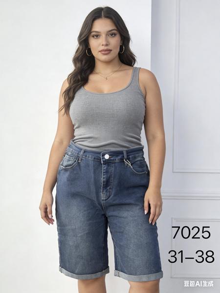 Шорты NewJeans (31-38) 7025 blue (лето)
