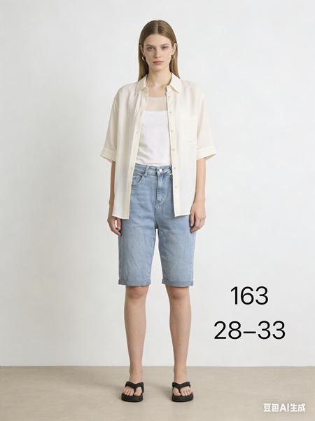 Шорты NewJeans (28-33) 163 l.blue (лето)