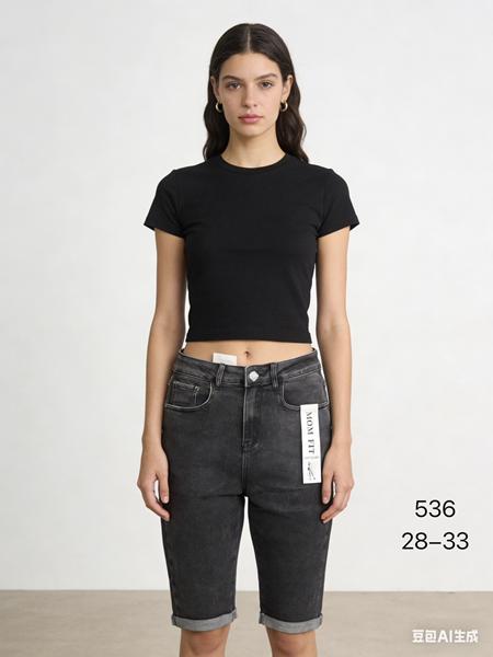 Шорты NewJeans (28-33) 536 d.grey (лето)