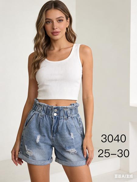 Шорты NewJeans (25-30) 3040 l.blue (лето)