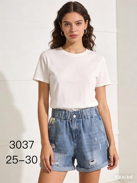 Шорты NewJeans (25-30) 3037 l.blue (лето)