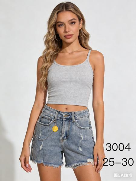 Шорты NewJeans (25-30) 3004 l.blue (лето)