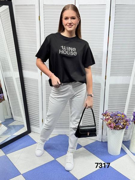 Футболка MMC clothes (one size) 7317 black (лето)