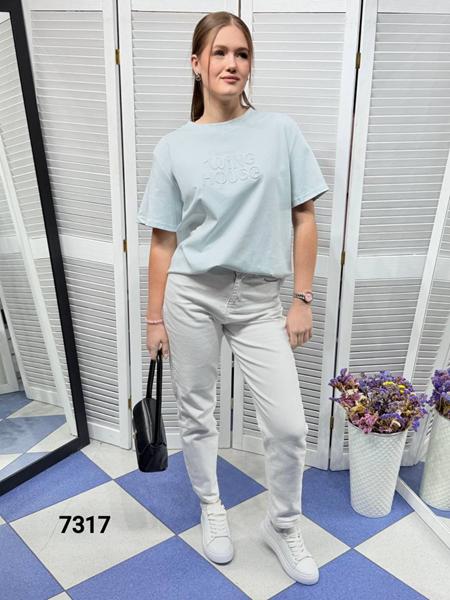 Футболка MMC clothes (one size) 7317 l.blue (лето)