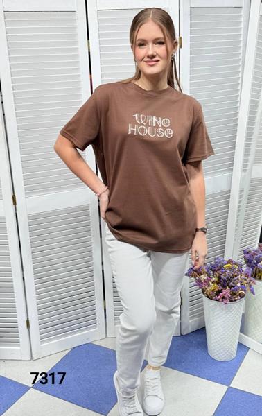 Футболка MMC clothes (one size) 7317 brown (лето)