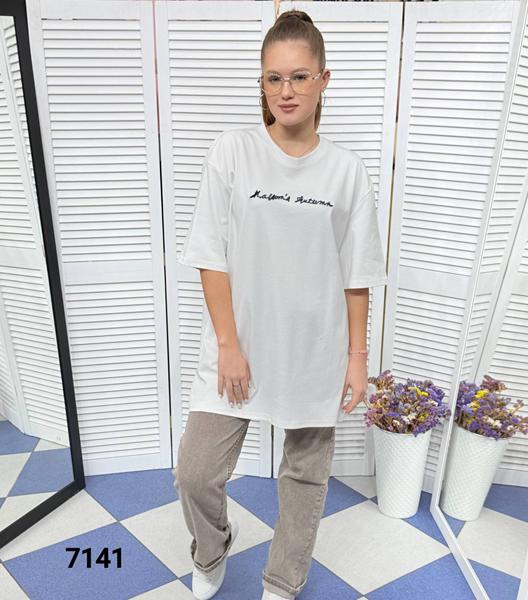 Футболка MMC clothes (one size) 7141 white (лето)