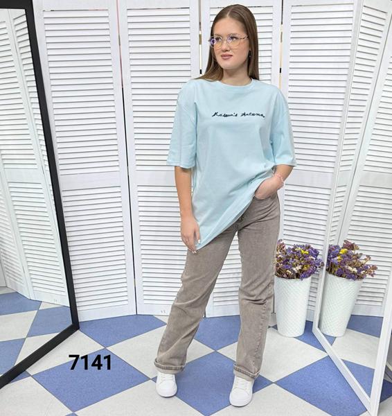 Футболка MMC clothes (one size) 7141 l.blue (лето)