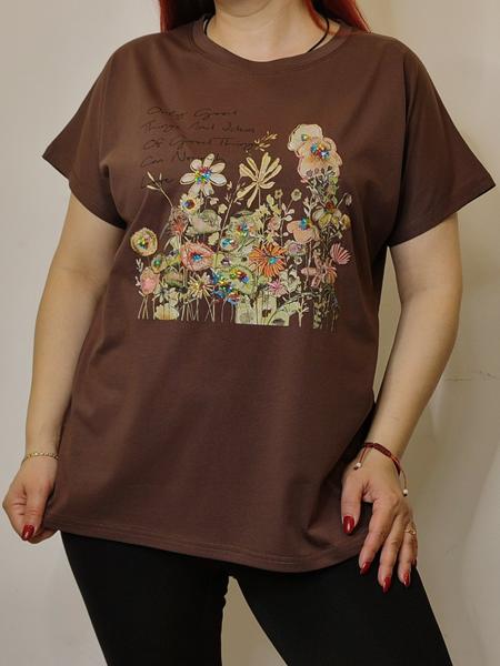 Футболка Kosta (48-52) KS69 brown (лето)