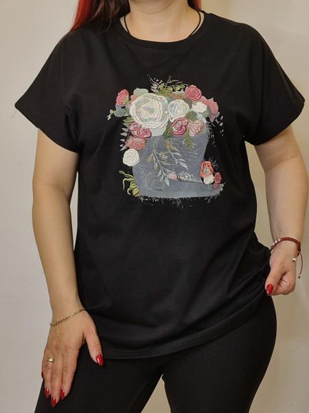 Футболка Kosta (48-52) KS84 black (лето)