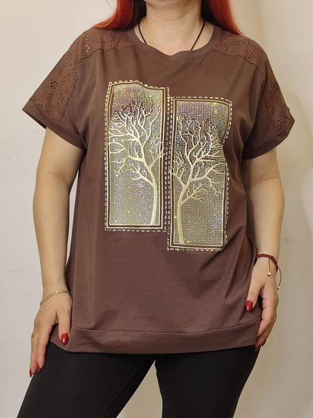 Футболка Kosta (48-52) 7502 brown (лето)