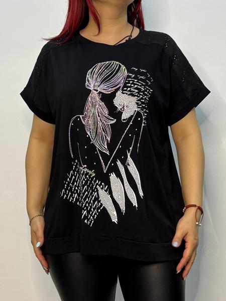 Футболка Kosta (48-52) 7507 black (лето)