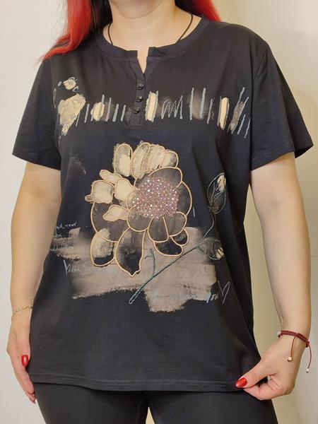 Футболка Kosta (48-52) 9668 black (лето)