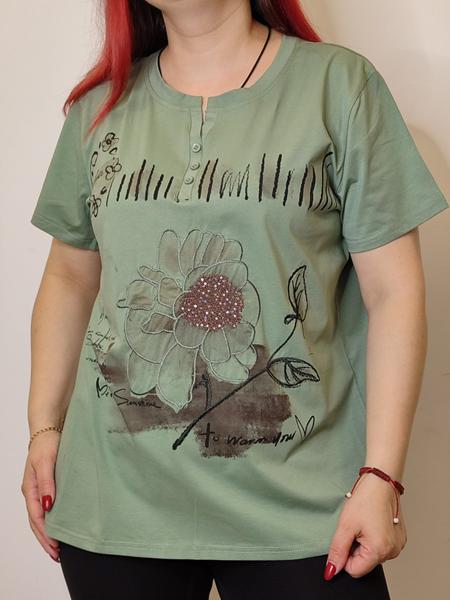 Футболка Kosta (48-52) 9668 green (лето)