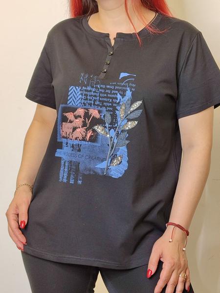 Футболка Kosta (48-52) 9683 black (лето)