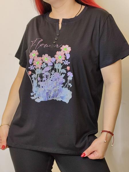 Футболка Kosta (48-52) 9687 black (лето)