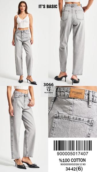 Джинсы Maxim Jeans (34-42) 3066-12 l.grey (деми)