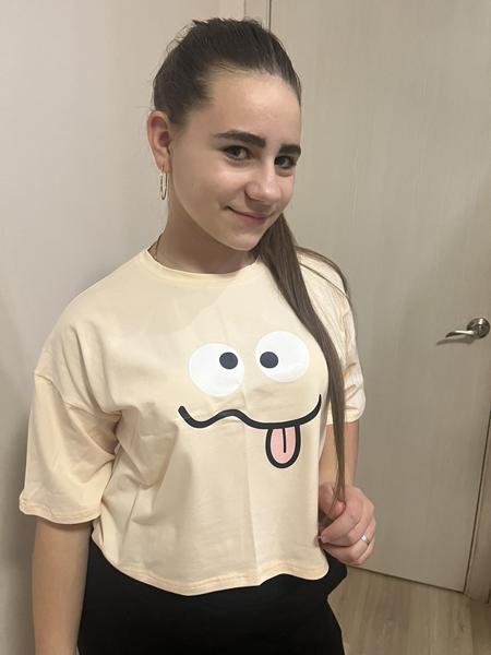 Топ Moda school (140-164) M540 beige (лето)