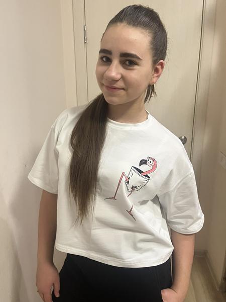 Топ Moda school (140-164) M543 white (лето)