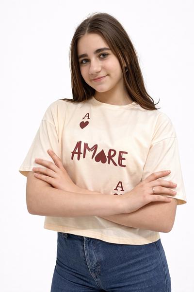 Топ Moda school (140-164) M548 beige (лето)