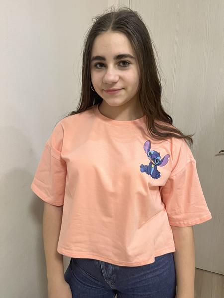 Топ Moda school (140-164) M553 peach (лето)