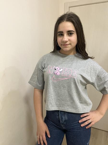 Топ Moda school (140-164) M555 grey (лето)