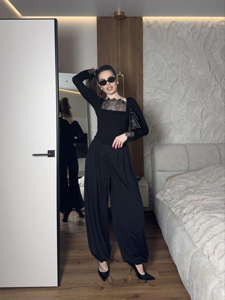 Штаны Arina (42-48) 1713 black (деми)