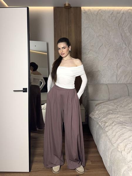 Штаны Arina (42-48) 1713 brown (деми)