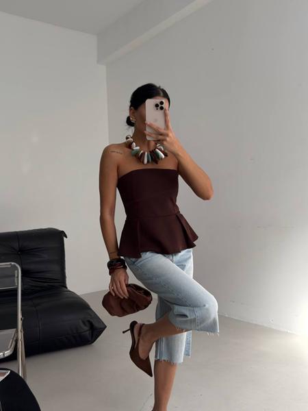 Топ Arina (42-48) 1721 brown (лето)