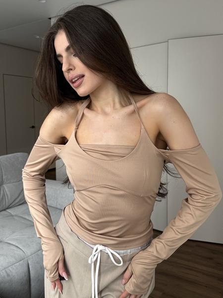 Свитер Arina (42-48) 1733 beige (деми)